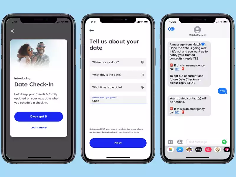 Match dating app can alert friends when your date goes bad