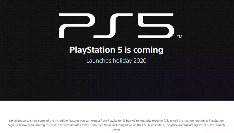 Sony will launch the official PS2 website before revealing that it is rumored on May 5