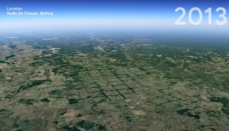 Do you think climate change is a hoax? Do not look at this Google Earth timelapse