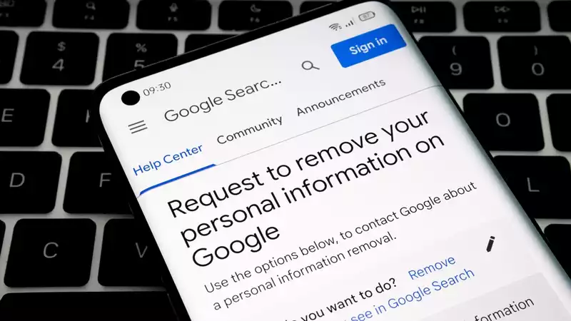 How to delete personal data from Google