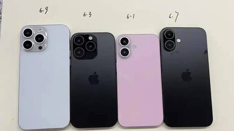 New leaks of all four iPhone 16 models - including the larger Pro screen size.